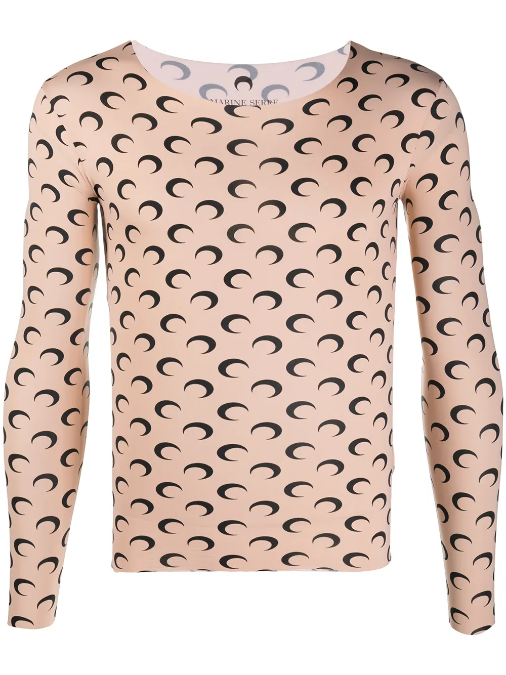 

Marine Serre printed round neck T-shirt - Neutrals
