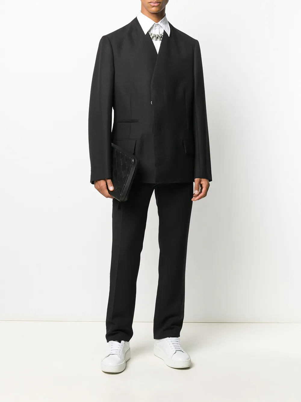 Maison Margiela Kraagloze blazer - Zwart