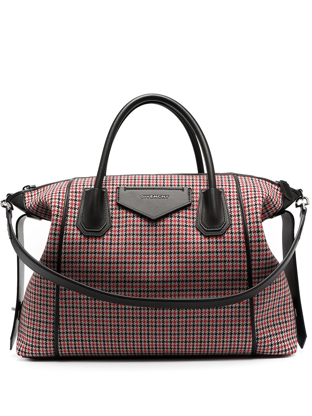 фото Givenchy logo-patch check-pattern tote bag