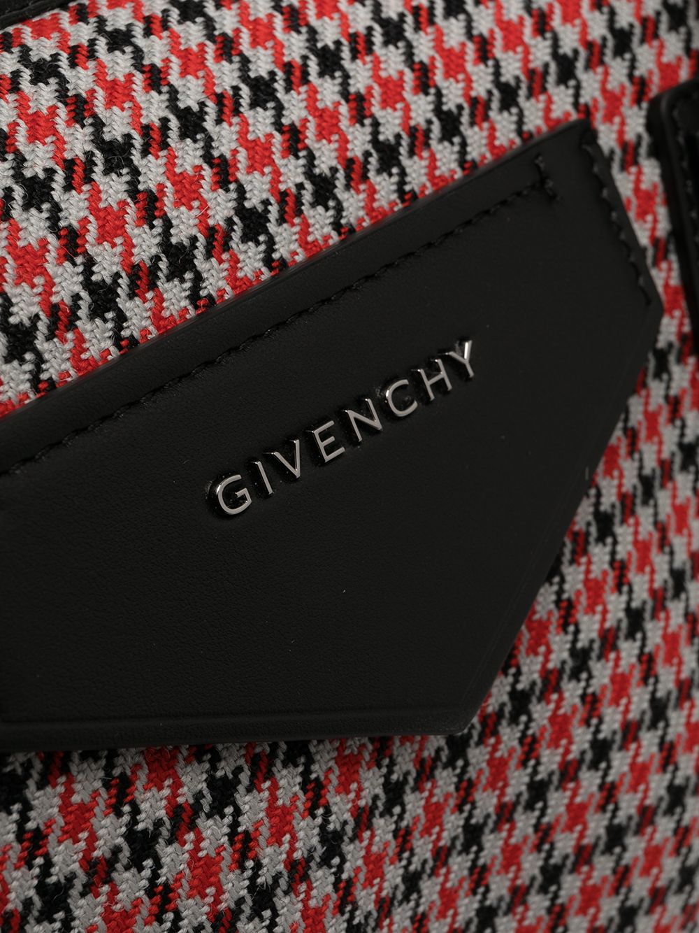 фото Givenchy logo-patch check-pattern tote bag