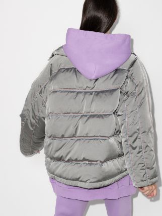 metallic padded puffer jacket展示图