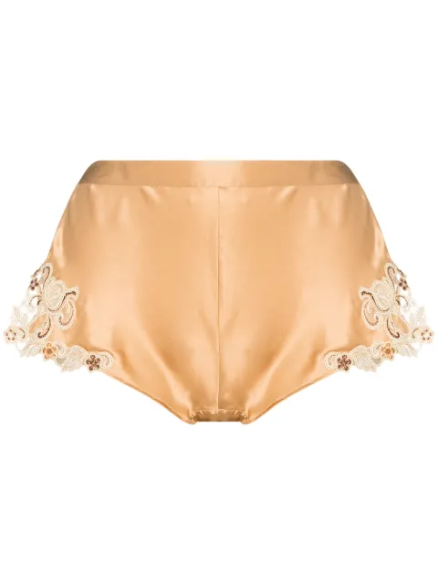 La Perla embroidered silk shorts