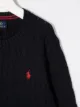 Ralph Lauren Kids logo-embroidered cable-knit jumper