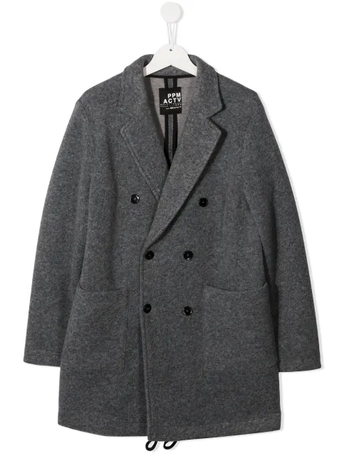 Paolo Pecora Kids TEEN double-breasted wool coat
