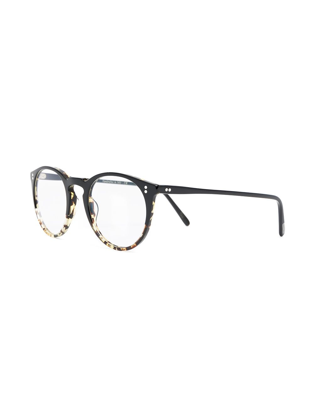 Shop Oliver Peoples O' Malley Round Frame Glasses In Black
