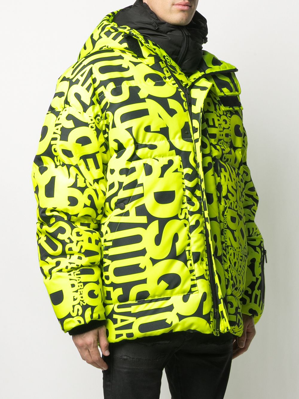 Shop Dsquared2 logo-print puffer jacket with Express Delivery - FARFETCH