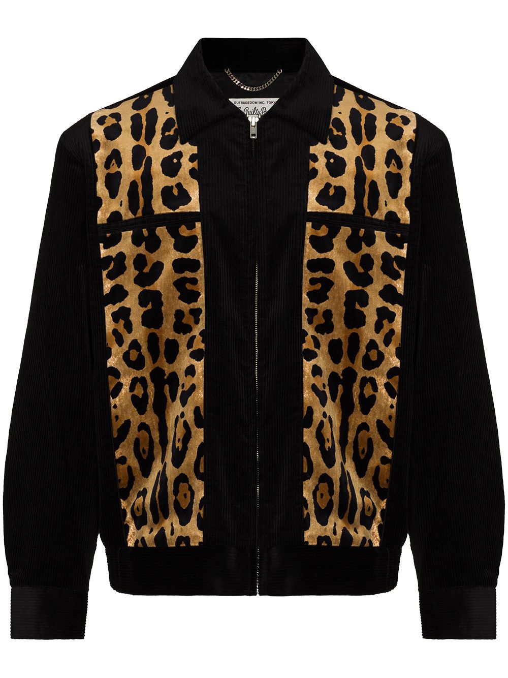 фото Wacko maria вельветовая куртка с леопардовым принтом