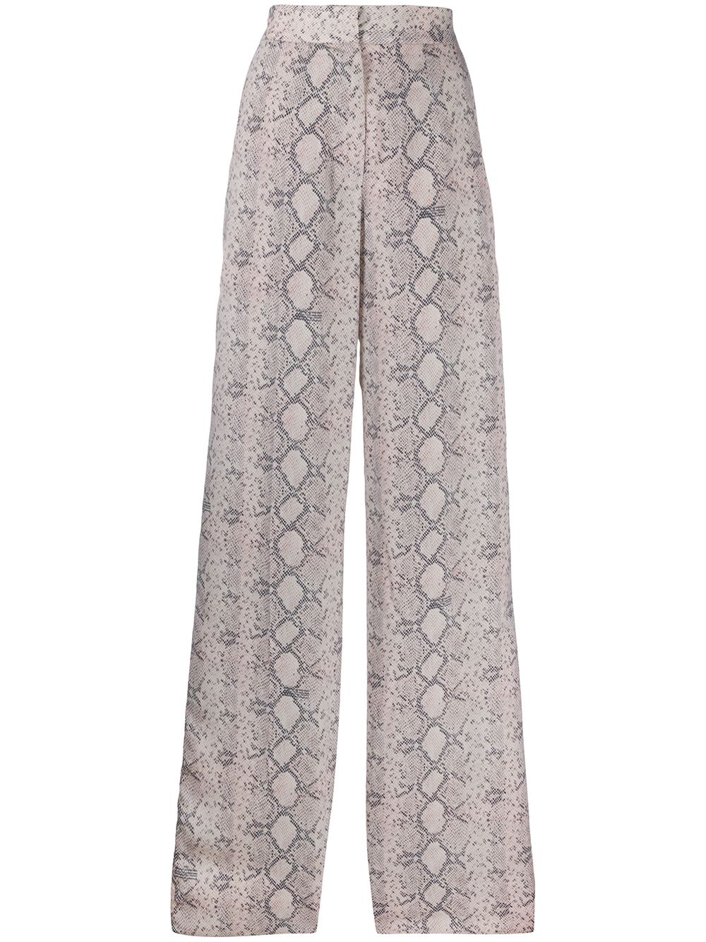 

Rokh snakeskin print wide-leg trousers - Neutrals