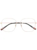 MISSONI EYEWEAR oversized square frame glasses - Gold