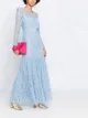 Image 2 of Self-Portrait fine corded lace maxi dress