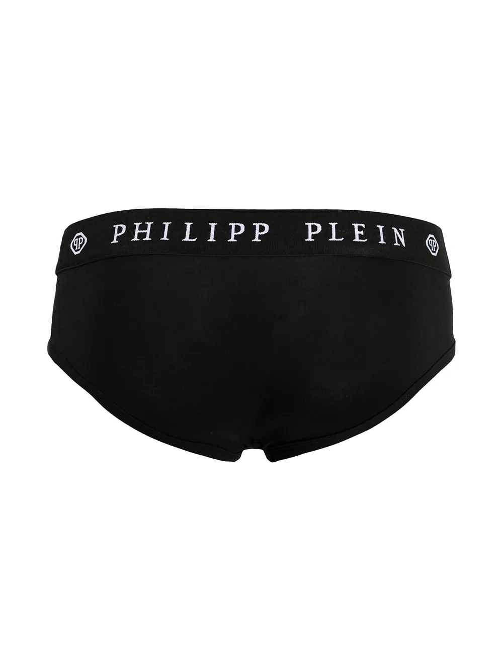 Philipp Plein Slip met geborduurd logo - Zwart
