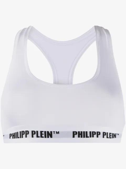 Philipp Plein logo band sports bra