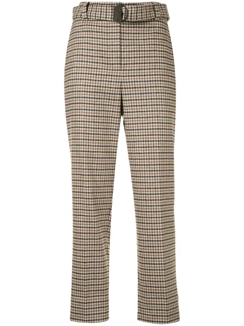 Brunello Cucinelli checked cropped trousers