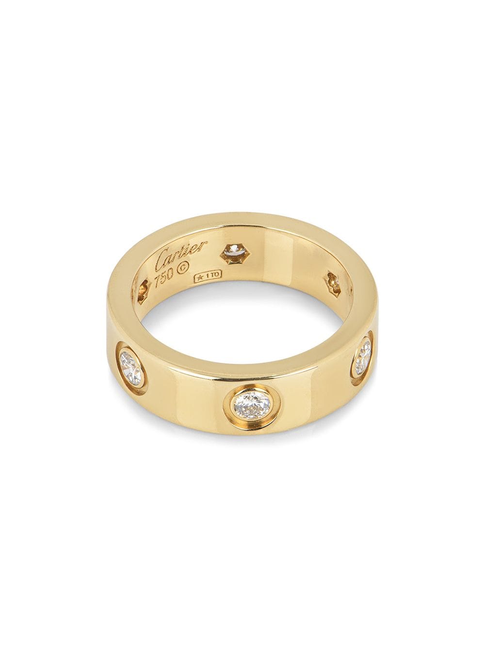 фото Cartier кольцо love pre-owned из желтого золота с бриллиантами