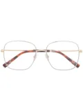 MISSONI EYEWEAR oversized square frame glasses - Gold