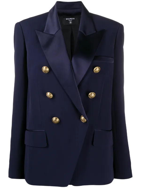 Double breasted blazer oversized clearance