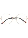 MISSONI EYEWEAR oversized round frame glasses - Gold