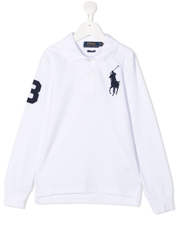 Shop Ralph Lauren Kids long sleeve polo shirt with Express Delivery -  FARFETCH