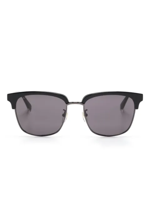 Gucci Eyewear Web-detailed square-frame sunglasses