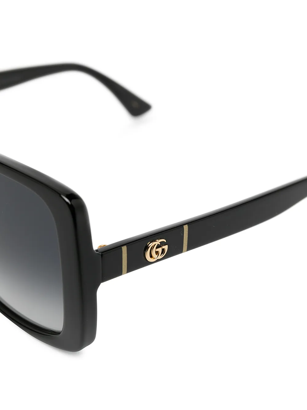 Gucci Eyewear Zonnebril met vierkant montuur Zwart