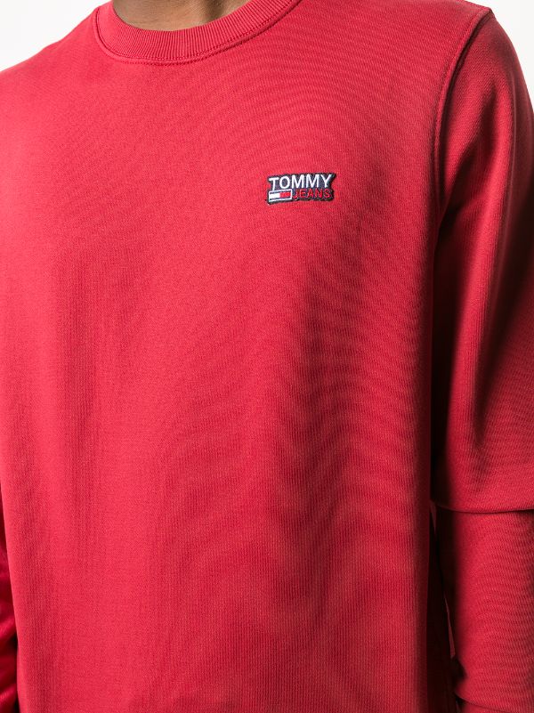 tommy jeans red jumper