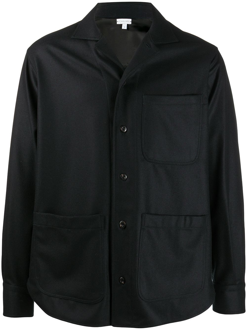 фото Caruso фетровая куртка-рубашка с накладными карманами