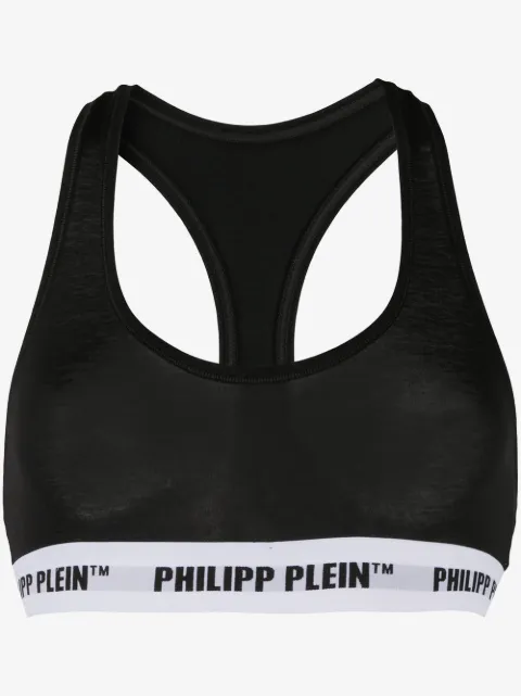 Philipp Plein logo band sports bra