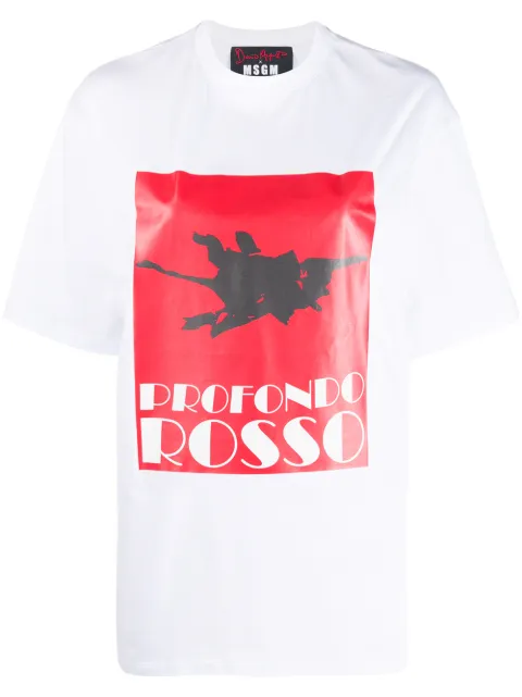 MSGM Profondo Rossa print T-shirt