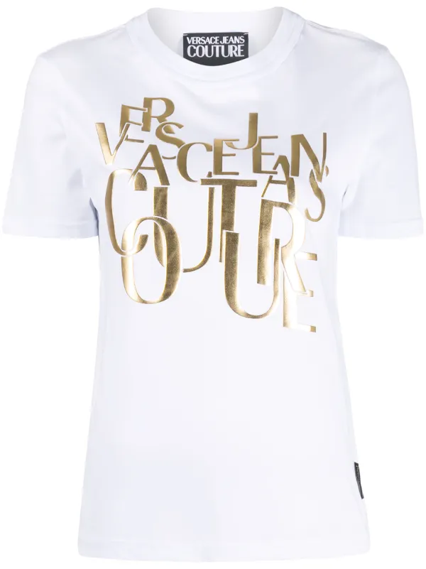 versace jeans foil logo t shirt