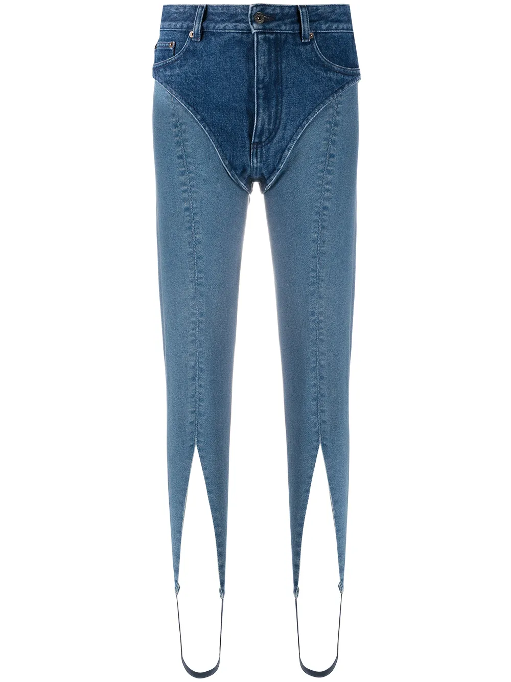 

Y/Project v-tailored jeans with slits - Blue