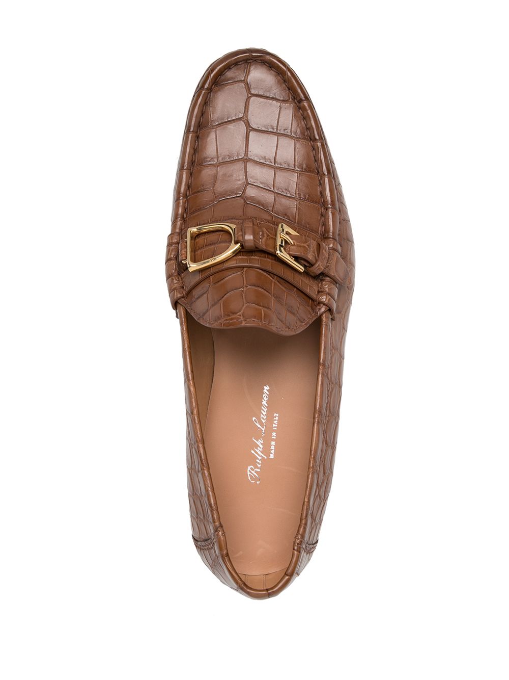 фото Ralph lauren caiden crocodile-effect loafers