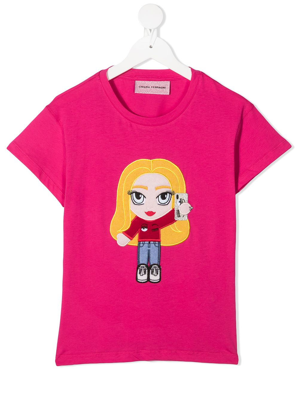 фото Chiara ferragni kids chiara patch t-shirt