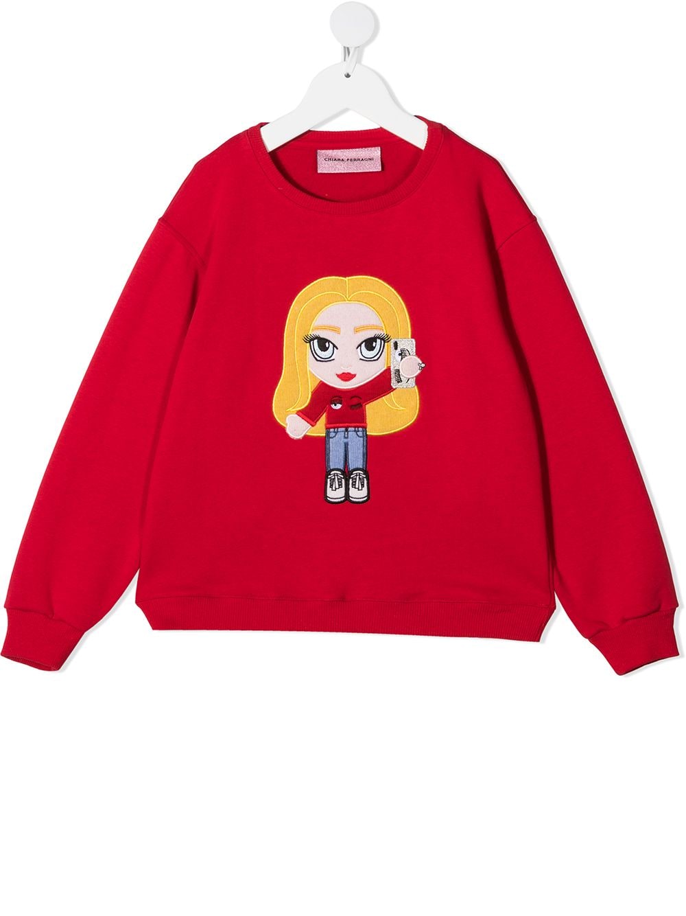 фото Chiara ferragni kids толстовка с вышивкой chiara