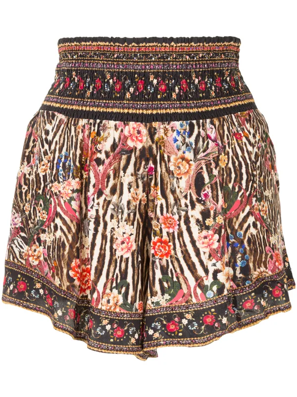 shirred waist shorts