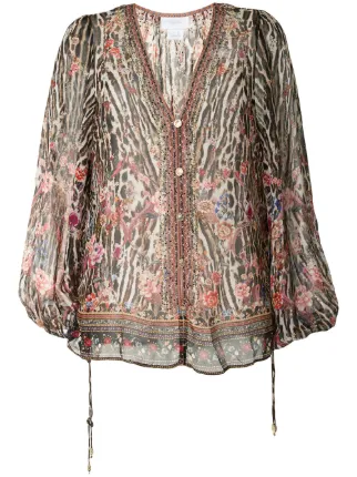 Camilla lace up Side Blouse Farfetch