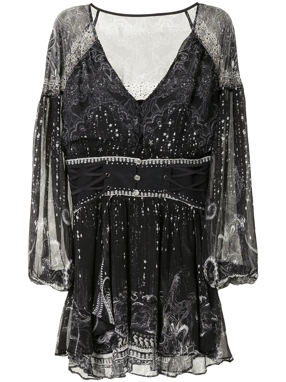 

Camilla vestido corto Midnight Pearl - Negro