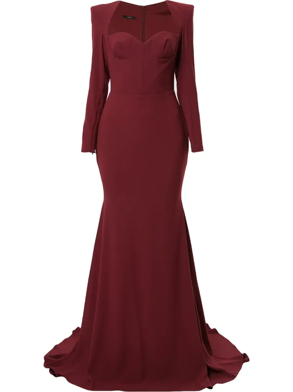 alex perry red gown