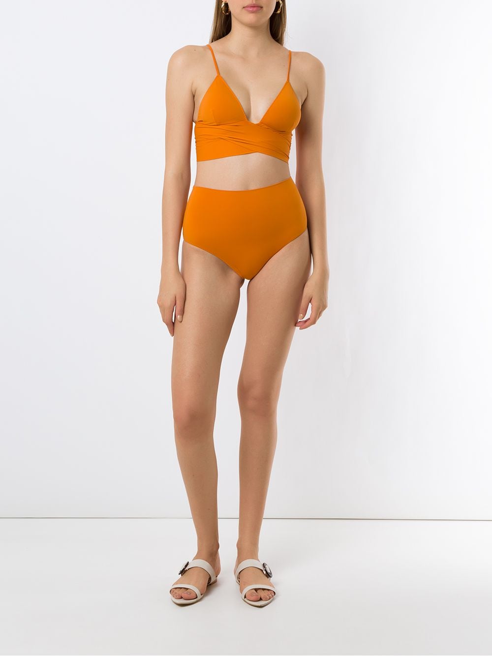 Shop Clube Bossa Ceanna High Rise Bikini Bottoms In Orange