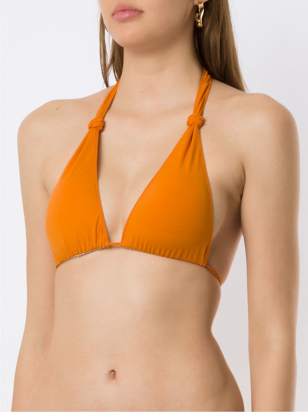 Shop Clube Bossa Rings Bikini Top In Orange