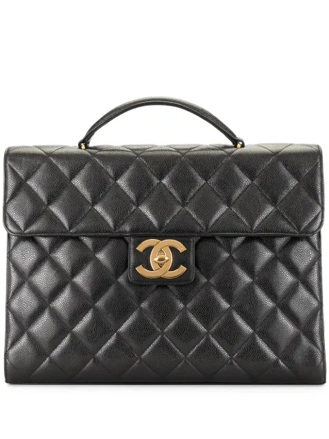CHANEL Pre-Owned شنطة أعمال مبطنة بنقش المعين