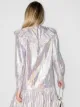 Batsheva high-shine ruffle detail blouse