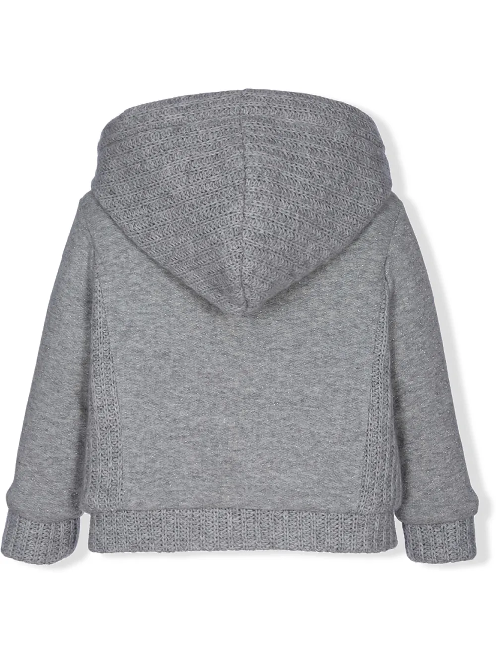 Image 2 of Lapin House bow detail zipped hoodie