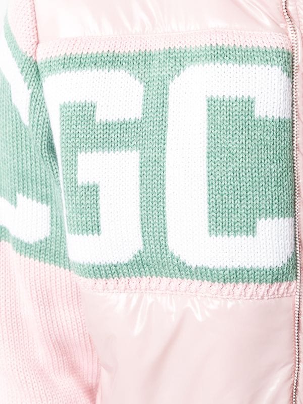 GCDS Gcds Cropped Monogram Puffer Jacket - Stylemyle