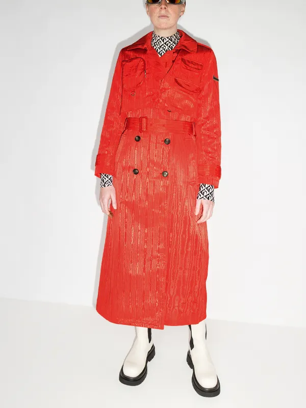Cappotto con cintura Rosso Farfetch Abbigliamento Cappotti e giubbotti Soprabiti Impermeabili 