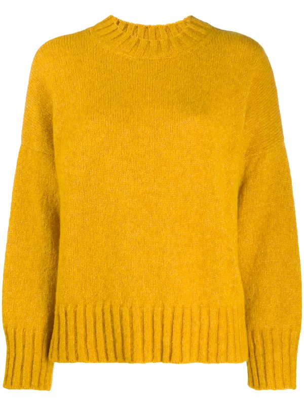 yellow crew neck jumper