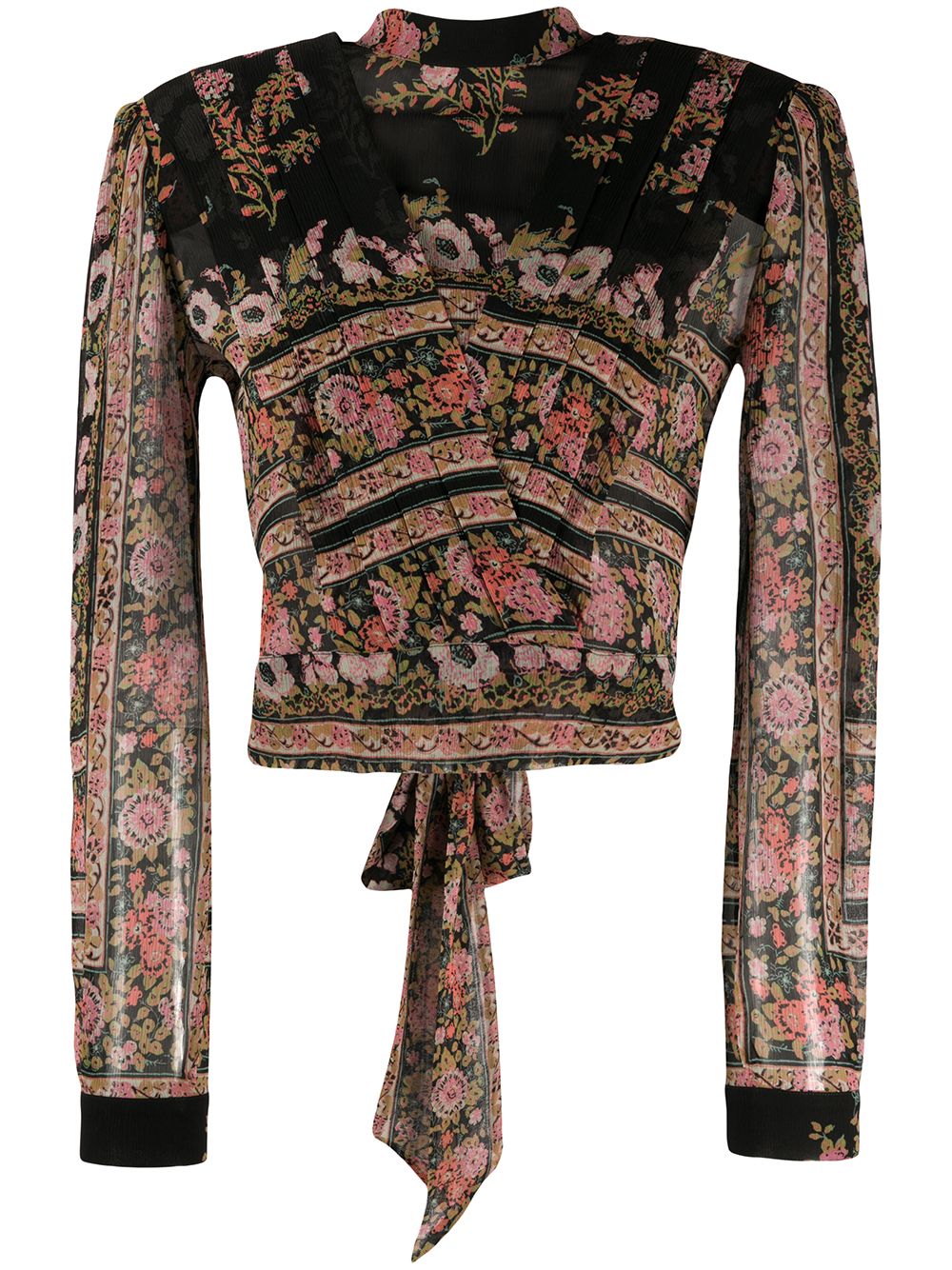 фото Etro шифоновая блузка с цветочным принтом