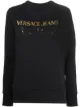 Image 1 of Versace Jeans Couture logo print long-sleeved T-shirt
