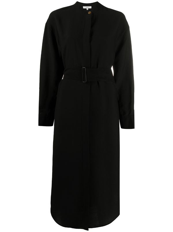 midi belted shirt dress