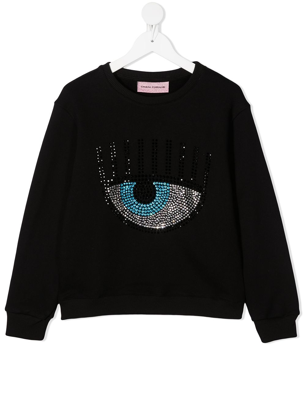 фото Chiara ferragni kids eye embellished sweatshirt