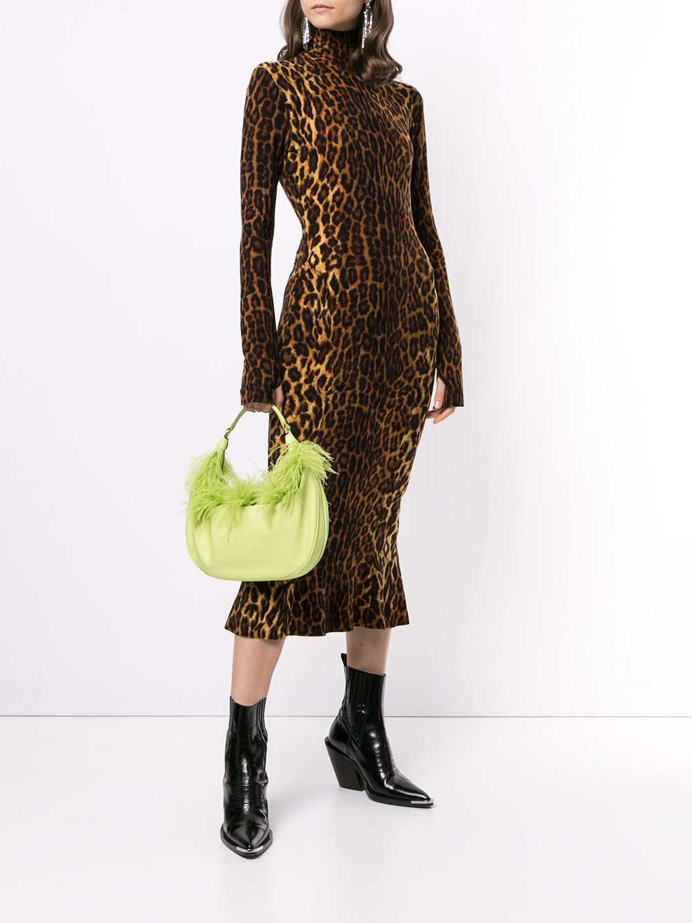 фото Norma kamali приталенное платье с леопардовым принтом